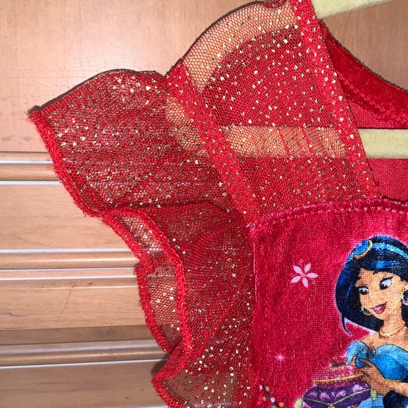 Disney Princess Red and Gold Nightgown with White Trim - Picture 6 of 8